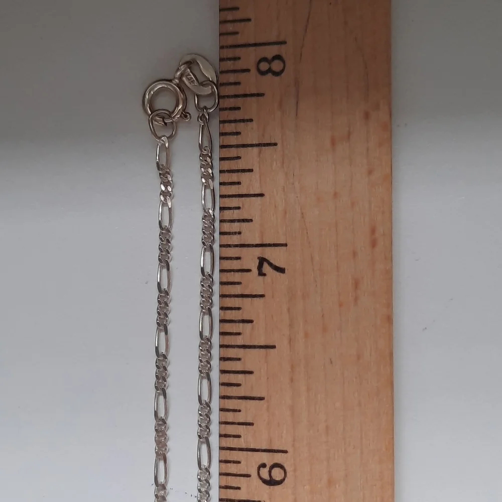 Sterling silver heart and rose pendant with sterling chain - Picture 4 of 9